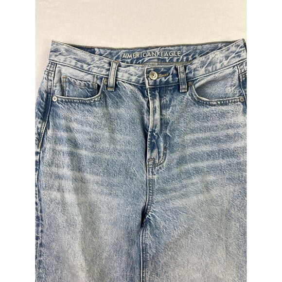 American Eagle Relaxed Mom Jeans Women’s 4 Regular Light Wash 100% Cotton Denim - Picture 3 of 9